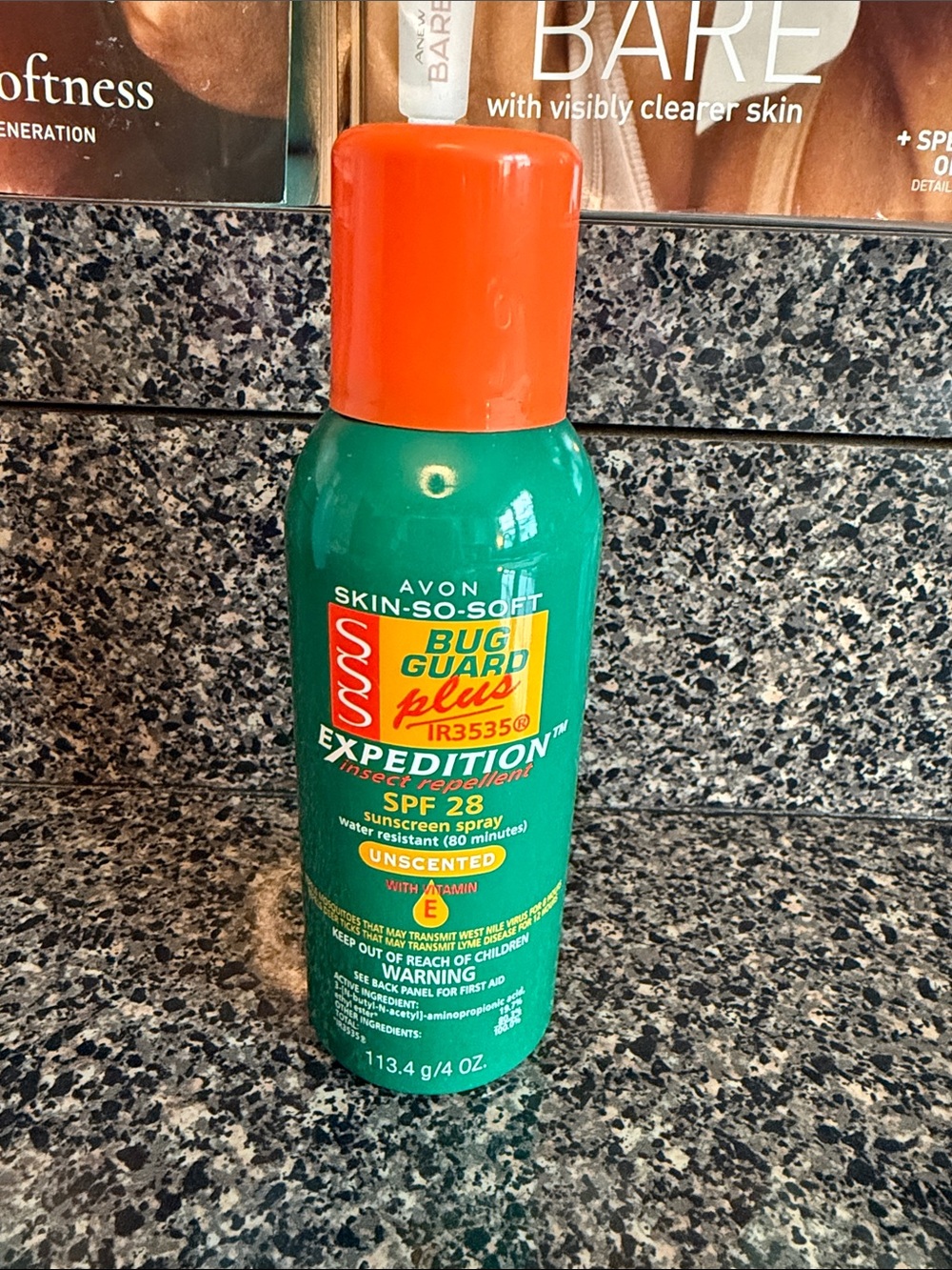 Avon Skin-So-Soft Bug Guard Expedition SPF 28 Unscented Spray -